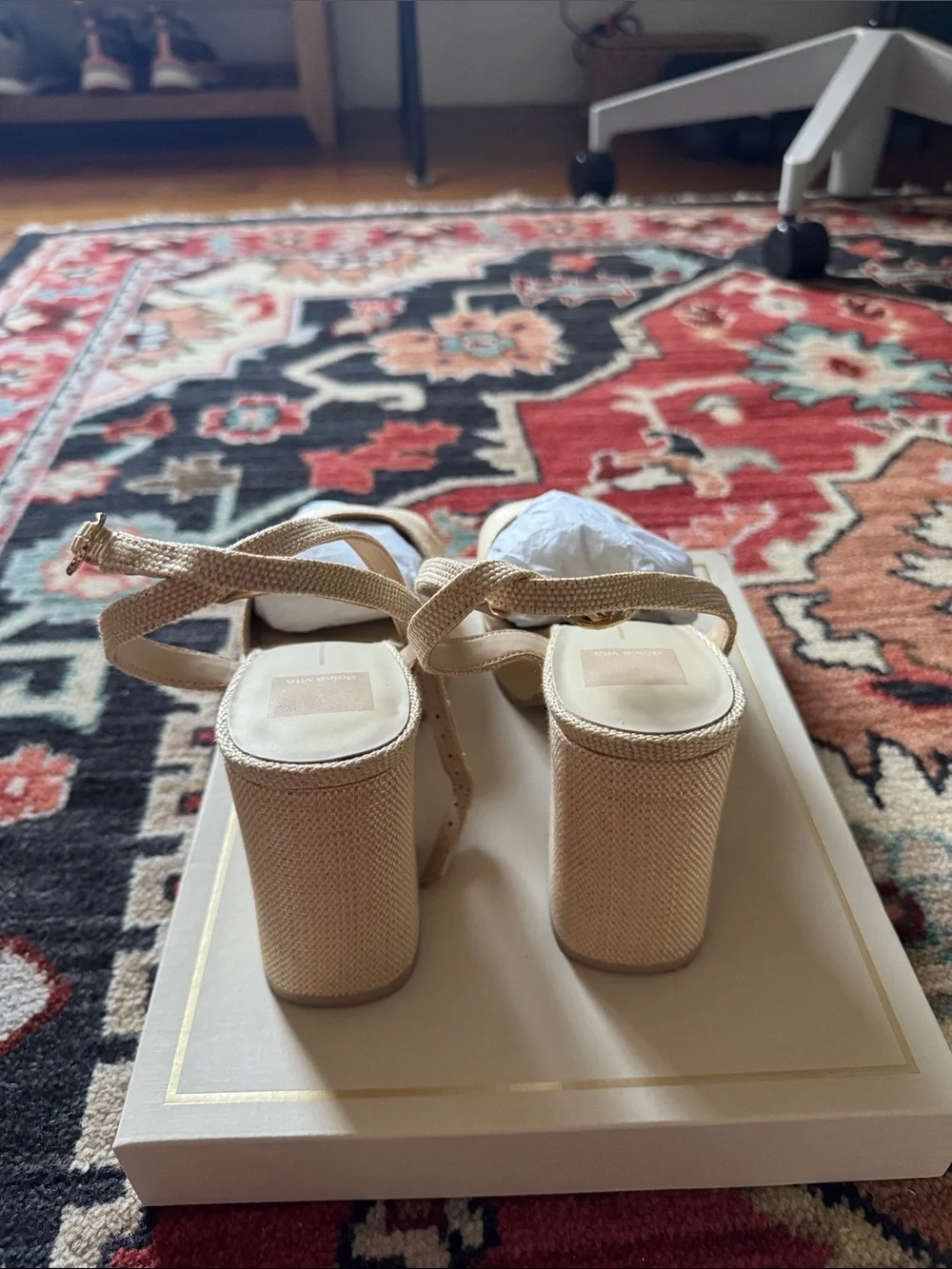 Dolce Vita - Felica Natural Raffia Heels
